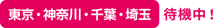 東京・神奈川・千葉・埼玉待機中！