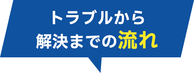 トラブルから解決までの流れ